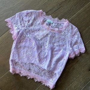 Brand new Lacey cut off short sleeve top sz S